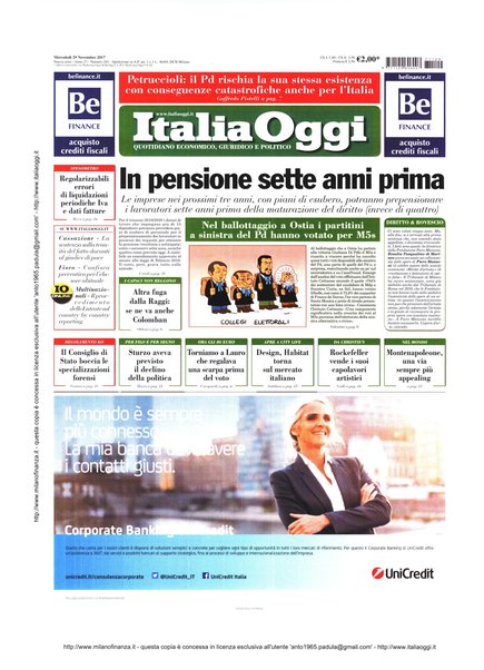 Italia oggi : quotidiano di economia finanza e politica